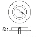 ISOLED Inbouwframe BRUSH TWO draaibaar, roteerbaar, aluminium geborsteld