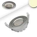 SMD Recessed LED spot, prismatic, IP40, � 8.2cm, 8W 2700 650lm 120�, swivelling, dimmable, silver