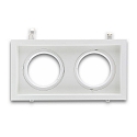 Inbouwframe hoekig, draaibaar, wit