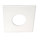 Aluminium cover for recessed spot Sys-68, angular, matt white