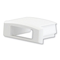 Accessory for profile SURF12 FLAT - endcap (1 pc.), EC2W, white, with cable opening