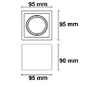 ISOLED Plafondarmatuur draaibaar IP20, wit dimbaar