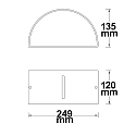 ISOLED Wandarmatuur up down E27 IP54, antraciet dimbaar
