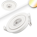 Recessed LED spot SUNSET with variable depth, 9W 2000-2800K 530lm 45�, dim-to-warm, swivelling, white
