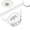Recessed LED spot, � 9.5cm, 15W 4000K 1250lm 45�, CRI >90, swivelling, dimmable, white