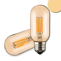 LED tube shape filament T45 Vintage Line, E27, 8W 2200K 600lm 360�, dimmable, clear amber glass