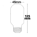 ISOLED LED tube shape filament T45 Vintage Line, E27, 8W 2200K 600lm 360�, dimmable, clear amber glass