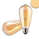 Lichtbron Edison peervorm VINTAGE LINE ST64 dimbaar helder E27 8W 550lm 2200K 360� CRI 80-89 dimbaar