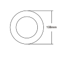 ISOLED Afdekking rond, zwart