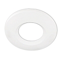Round aluminium cover for recessed spot Sys-68, with beveled edge, matt white