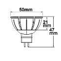 ISOLED Reflectorlamp MR16 dimbaar GU5,3 7,55W 500lm 2700K 36� CRI >98 dimbaar