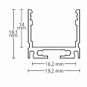 ISOLED Opbouwprofiel SURF16, aluminium ge�loxeerd