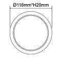 ISOLED Downlight Flex IP52, gesatineerd, wit 