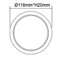 Downlight Flex IP52, gesatineerd, wit 
