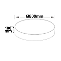 ISOLED LED ceiling luminaire, � 80cm, 105W, ColorSwitch 3000|3500|4000K 7550lm 120�, dimmable, white