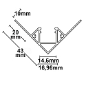 ISOLED Tegelprofiel, aluminium