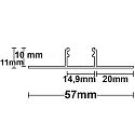 ISOLED Tegelprofiel, aluminium