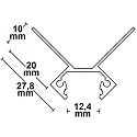 ISOLED Tegelprofiel, aluminium