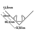 ISOLED Droogbouwprofiel, aluminium