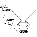 ISOLED Droogbouwprofiel, aluminium
