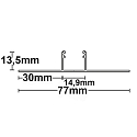 ISOLED LED drywall profile, T-type 14, anodized aluminium, 200cm