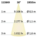 ISOLED recessed luminaire Raster Line IP20, dimmable 30W 1950lm 3000K 30� 30� CRI >90