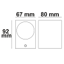 ISOLED Wandarmatuur down, hoekig GU10 IP54, zwart 