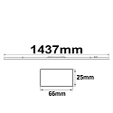 ISOLED Lineair licht FastFix Linearsystem R Universalfit dimbaar IP40, wit dimbaar 75W 11800lm 5000K 90� 90� CRI >83 143.7cm