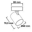 ISOLED Wand- en plafondarmatuur draaibaar GU10 IP20, wit mat dimbaar