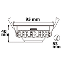 Recessed LED spot, asymmetric COB, IP44, round, � 9.5cm, CRI >90, swivelling, dimmable, white, 8W 3000K 450lm 50�