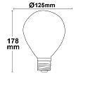 ISOLED Decoratie lichtbron filament VINTAGE LINE 125 helder E27 4W 130lm 2200K 360� CRI 95 dimbaar