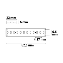 ISOLED LED CRI9R Linear 48V-Flex strip, 8W, IP68, red, 30 meter