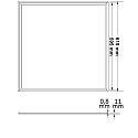 LED paneel Frame 620, dimbaar 40W 3700lm 4000K CRI >83