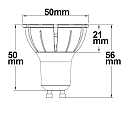 ISOLED Reflectorlamp GU10 dimbaar GU10 5,5W 460lm 4000K 36� CRI >98 dimbaar