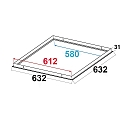 ISOLED Inbouwframe, wit