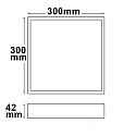 ISOLED LED ceiling luminaire PRO, angular, 30x30cm, suitable for offices, 30W, ColorSwitch 2700|3000|4000K, dimmable, white