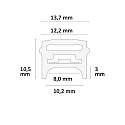 ISOLED LED NEON-RGB Flex strip for tile profiles, 24V, 10W, 275cm, IP66