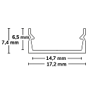 Opbouwprofiel PURE14 S, zwart