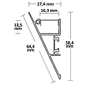 ISOLED Opbouwprofiel HIDE TRIANGLE indirect, aluminium