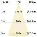 ISOLED Inbouwarmatuur Sys-90 MiniAMP dimbaar IP44, dimbaar 10W 775lm 3000K 100� 100� CRI 92