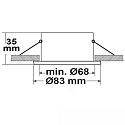 ISOLED Inbouwframe SYS-68 stijf, zwart