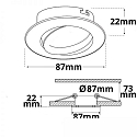 Inbouwframe ION DN87 ROUND rond, draaibaar