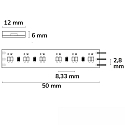 ISOLED Volledig gesiliconiseerde ledstrip CRI923/950-FLEX 3-polig, Tunable White, waterdicht, met lensoptiek wit