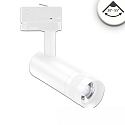 3-fase spot FOCUS ADJUST 8W draaibaar, roteerbaar, schakelbaar, focusseerbaar IP20, wit 
