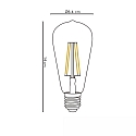 ISOLED LED gloeilamp VINTAGE LINE LED EDISON ST64 ST64 schakelbaar E27 7W 720lm 2700K 360� CRI 80-89 