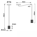 ISOLED Pendelarmatuur INFINITY SINGLE ROUND 1-vlams, rond, zonder lampenkap E27 IP20, zwart dimbaar