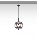 Pendelarmatuur INFINITY SMOKY GLASS 30 1-vlams E27 IP20, zwart dimbaar