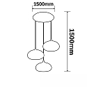 ISOLED Pendelarmatuur 3-vlams, ovaal E27 IP20, dimbaar
