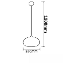 ISOLED Pendelarmatuur INFINITY OVAL 1-vlams, rond E27 IP20, dimbaar