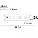 ISOLED LED stripe CRI FOOD FLEX FISH 2-polig wit